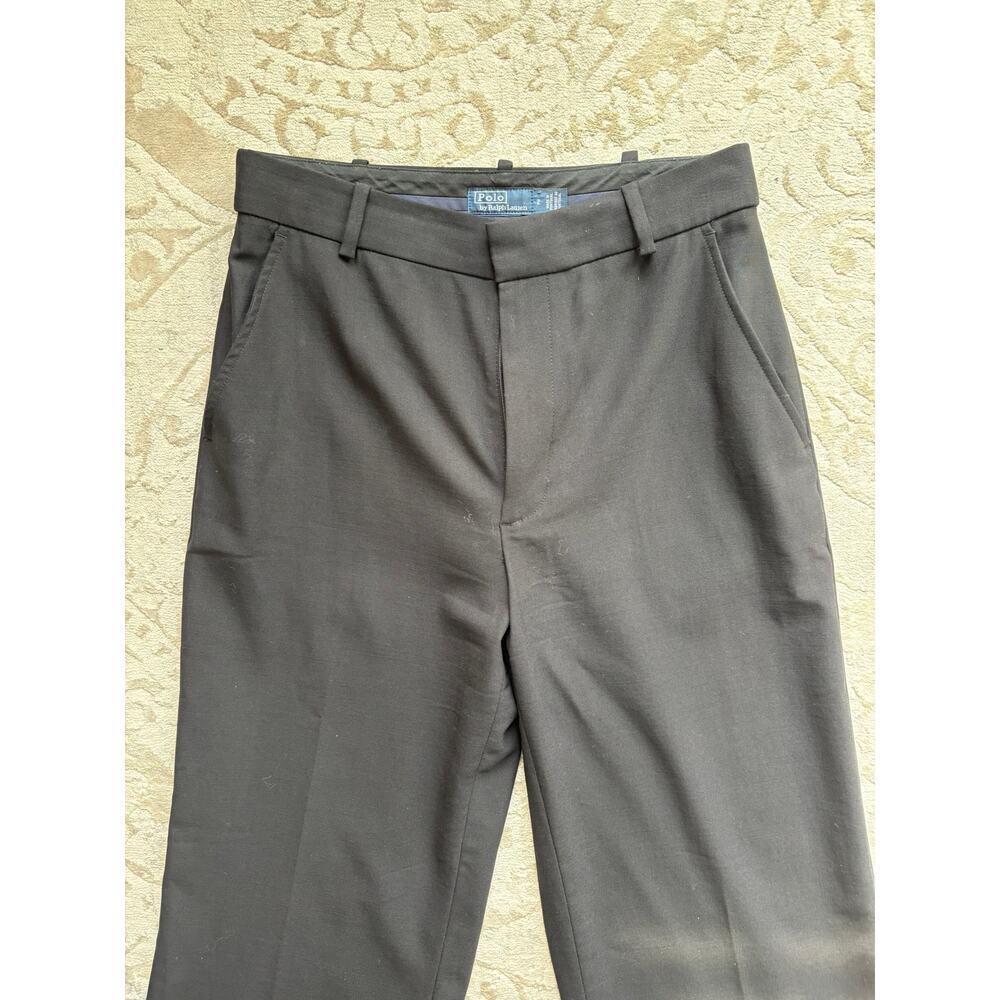 Polo Ralph Lauren Black Stretch Wool Wide Leg Dress Pants Women’s Size 2 - Picture 6 of 10